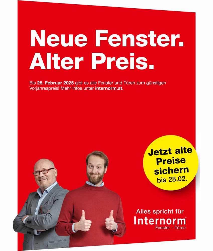 Internorm: Neue Fenster. Alter Preis.