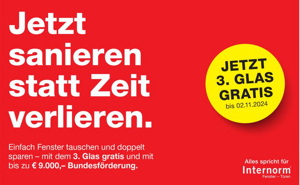 Jetzt sanieren statt Zeit verlieren Plakat